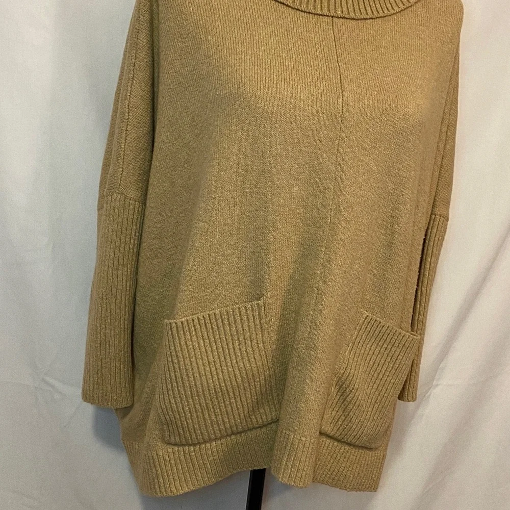 LOFT Camel Cowl Neck Sweater - Picture 3 of 8